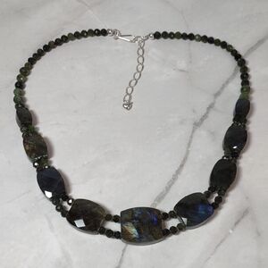 Jay King Chrome Diopside/Labradorite Gemstone Necklace
